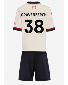 Liverpool Ryan Gravenberch #38 Maglia Gara Trasferta Repliche 2025-26 Bambino Maniche Corte